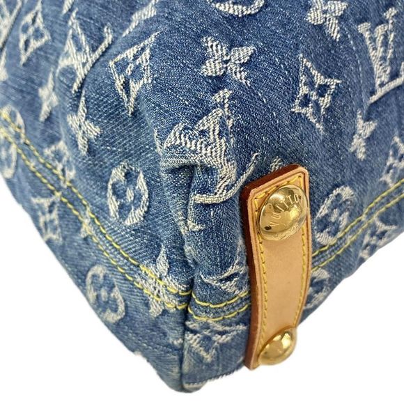 Louis Vuitton Shoulder Bag Monogram Denim Baggy PM M95049 Blue Cotton Leather - Picture 9 of 16
